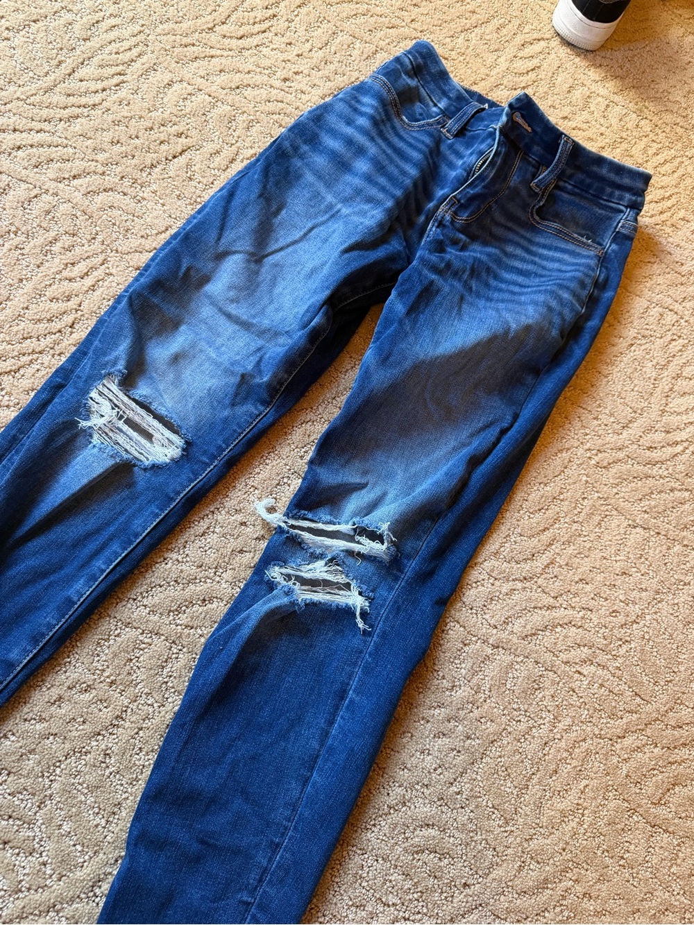 American Eagle Outfitters Women’s Distressed Skinny Jeans - Blue
